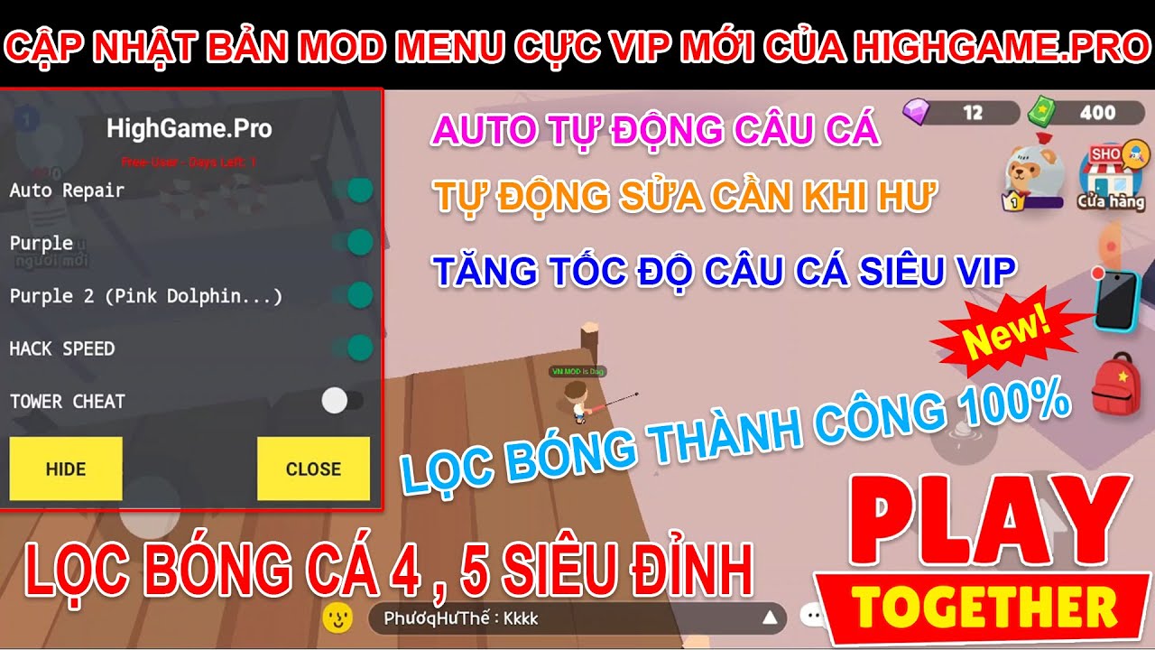 #1 CẬP NHẬT BẢN MOD SIÊU ĐỈNH CỦA HIGHGAME.PRO ll LỌC BÓNG CÁ SIÊU ĐỈNH, AUTO CÂU CÁ, TỰ ĐỘNG SỬA CẦN.. Mới Nhất