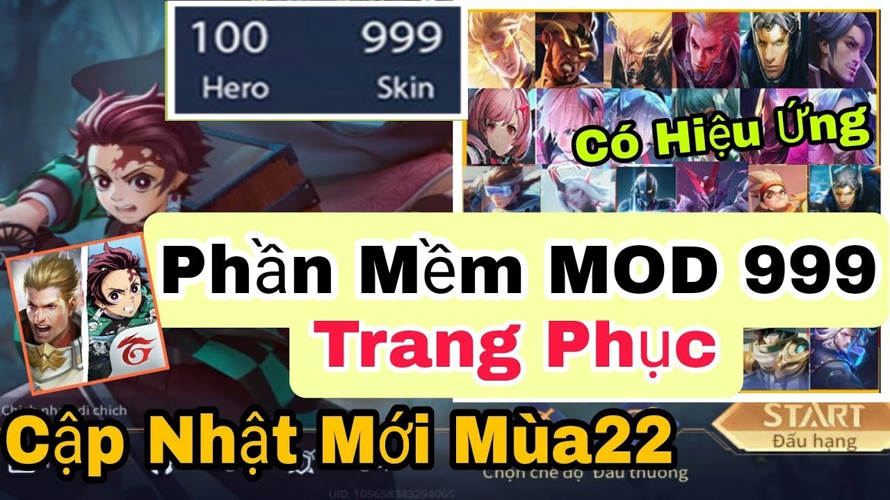 #1 Ứng Dụng MOD 999 Skin Liên Quân Mùa 22 Có Hiệu Ứng Mới Nhất Phiên Bản Mùa Lễ Hội 5V5 Hướng Dẫn Mới Nhất