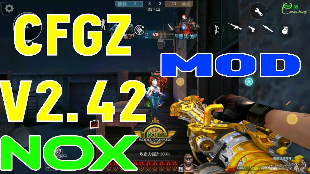 #1 CFGZ V2.42 mod APK chơi trên giả lập NOX Player cho PC | Hướng dẫn cài đặt giả lập android cho PC Mới Nhất