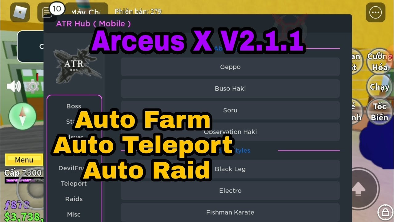 #1 Roblox | Hưỡng Dẫn Hack Blox Fruit Arceus X V2.1.1 ( Auto Farm ) Mới Nhất