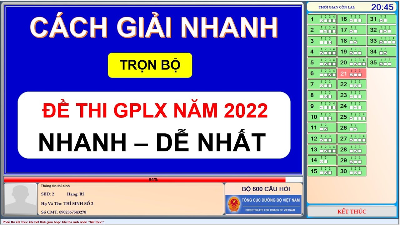 #1 Cách giải nhanh bất kỳ bộ đề thi sát hạch GPLX b2 C trong năm 2022/Thầy Chiến Mới Nhất