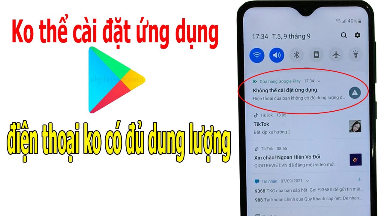 #1 Khắc phục Không thể cài đặt ứng dụng do điện thoại của bạn không có đủ dung lượng Mới Nhất