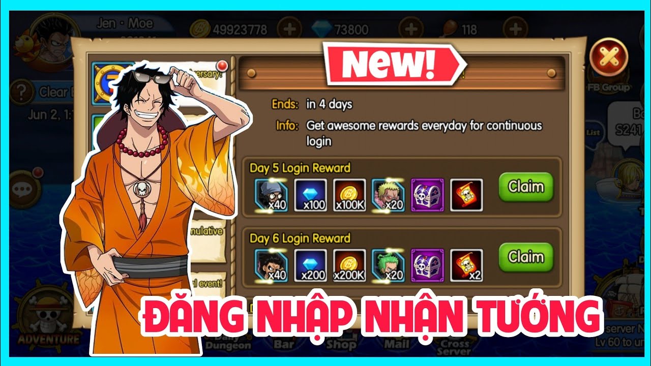 #1 Kho Báu Huyền Thoại Eng – Đăng Nhập Nhận 2 Tướng Ngon Cực Chất Game One Piece Hot 2022 Mới Nhất