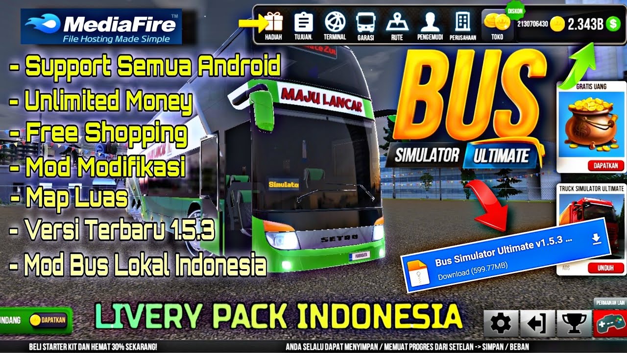 #1 Download Bus Simulator Ultimate Android Versi 1.5.3 Full Mod Apk Livery Pack Indonesia Terbaru 2022 Mới Nhất