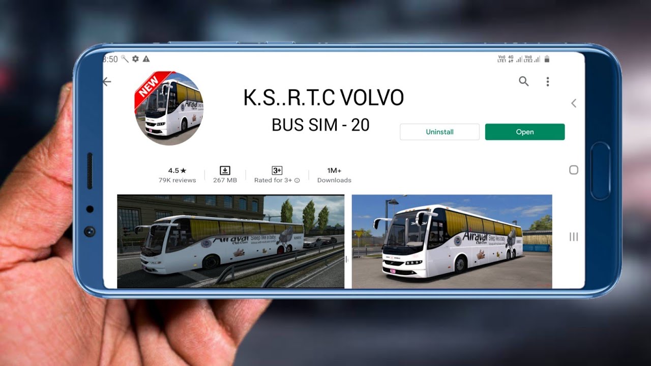 #1 (260MB) Download India K.S.R.T.C Volvo Bus Game In Android For Playstore || India Bus Game 2020 Mới Nhất