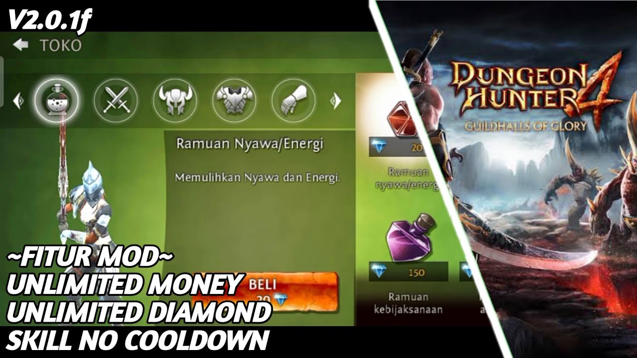 #1 Download Game Dungeon Hunter 4 Mod Apk V2.0.1f Mới Nhất