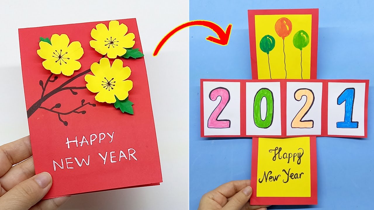 #1 Cách làm thiệp Tết 2021 độc lạ | Hướng dẫn làm thiệp chúc mừng năm mới | DIY New Year card Mới Nhất