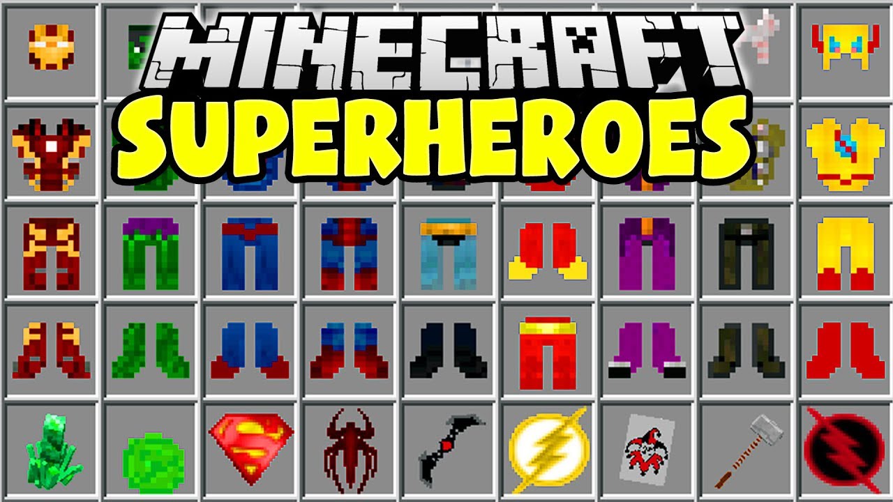 #1 SUPERHEROES MINECRAFT MOD | Iron Man, Hulk, Thor, Superman!! | Minecraft Mods Mới Nhất