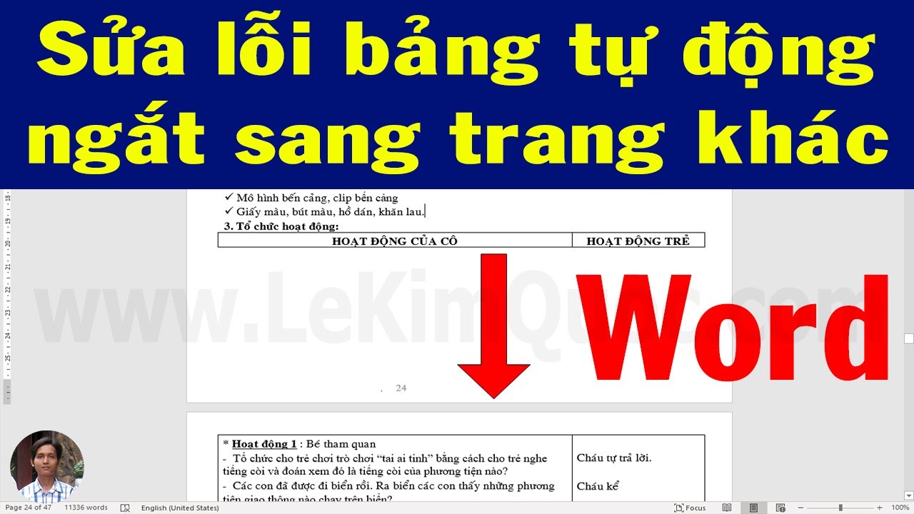 #1 📝 Cách khắc phục lỗi bảng (table) tự động ngắt sang trang tiếp theo trên Word (Cách 1: Properties) Mới Nhất