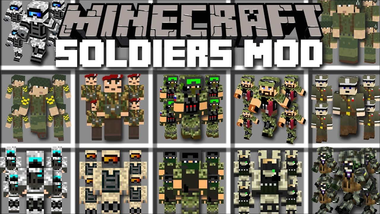 #1 Minecraft SOLDIERS MOD / FIGHTING AGAINST MARK THE NOOB WITH SOLDIER BATTLES!! Minecraft Mới Nhất