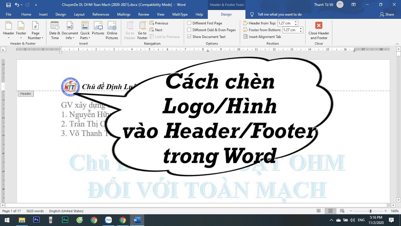 #1 Cách Chèn Logo, Hình Ảnh Vào Header Hay Footer Trong Word Đơn Giản Nhất Mới Nhất