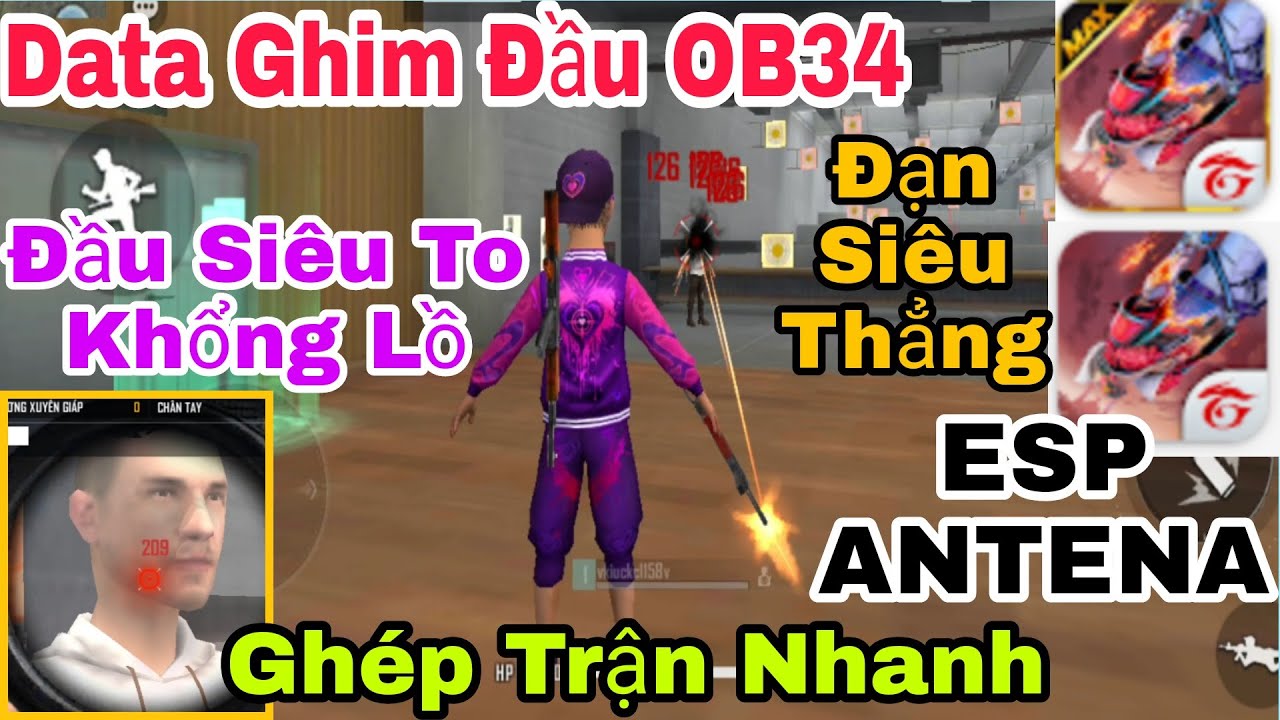 #1 V12 DATA HEADSHOT FREE FIRE OB34 ĐẦU TO GHIM ĐẦU, KÉO NHẸ FULL ĐỎ, CHƠI ĐƯỢC RANK, ESP ANTENA VIP Mới Nhất