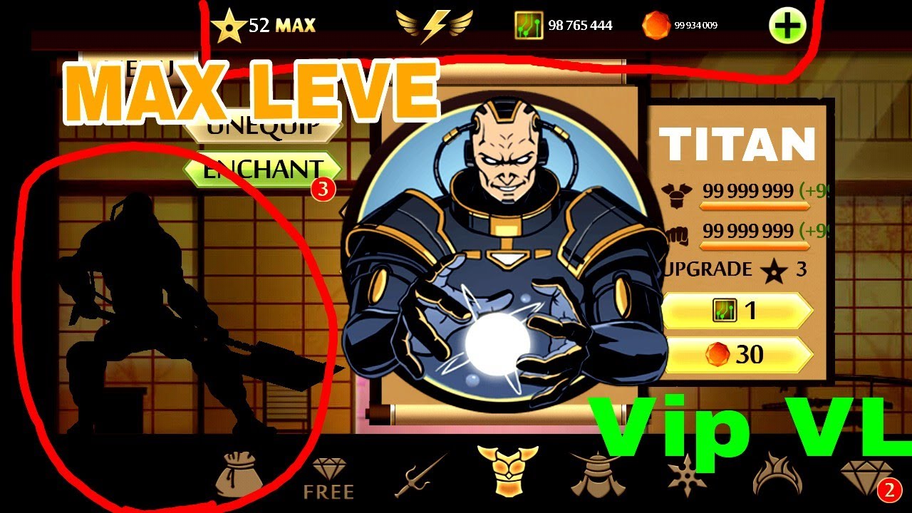 #1 Cách Mod Shadow Fight 2 Phiên Bản Titan Vip, Full Tiền Ngọc Max Leve Mới Nhất