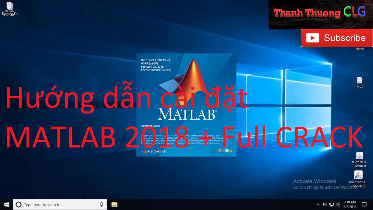 #1 Hướng dẫn cài đặt chi tiết Matlab R2018a + Full CRACK | Thanh Thương CLG Mới Nhất