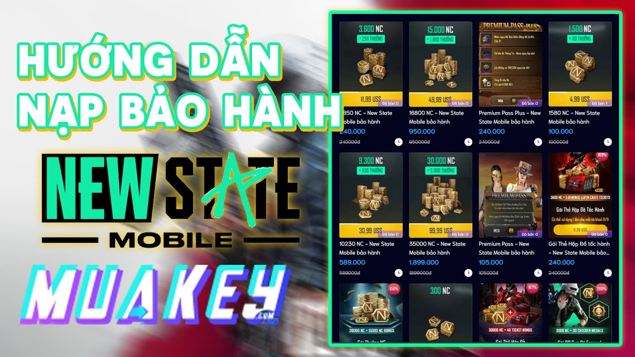 #1 Hướng dẫn nạp PUBG New State Mobile bằng thẻ điện thoại Mới Nhất