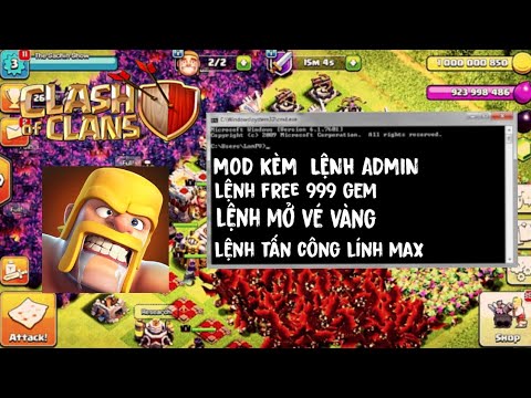 #1 CLASH OF CLANS  MOD,HACK sài lệnh admin free skin unlock vé vàng Mới Nhất