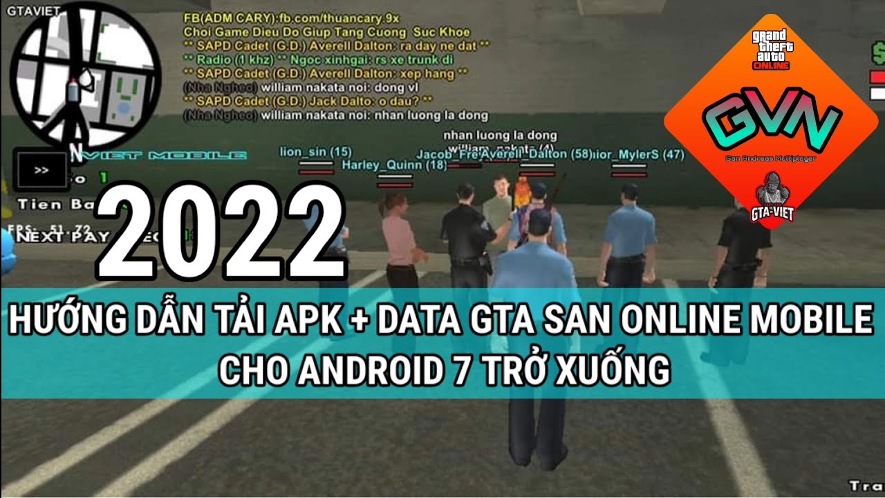 #1 Hướng dẫn tải APK + DATA GTA SAN Online Mobile 2022 | Dành cho Android dưới 7 Mới Nhất