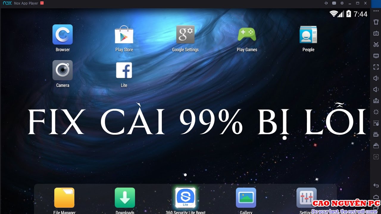 #1 [Hướng dẫn] Fix lỗi 99% phần mềm Nox App Player Mới Nhất