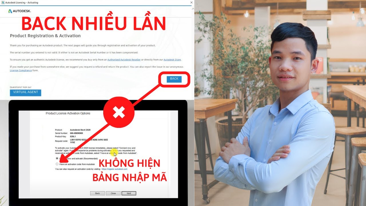 #1 Khắc phục lỗi nhập Serial Number ấn Next nhưng Back nhiều lần không hiện ra bảng nhập mã | Đức Act Mới Nhất