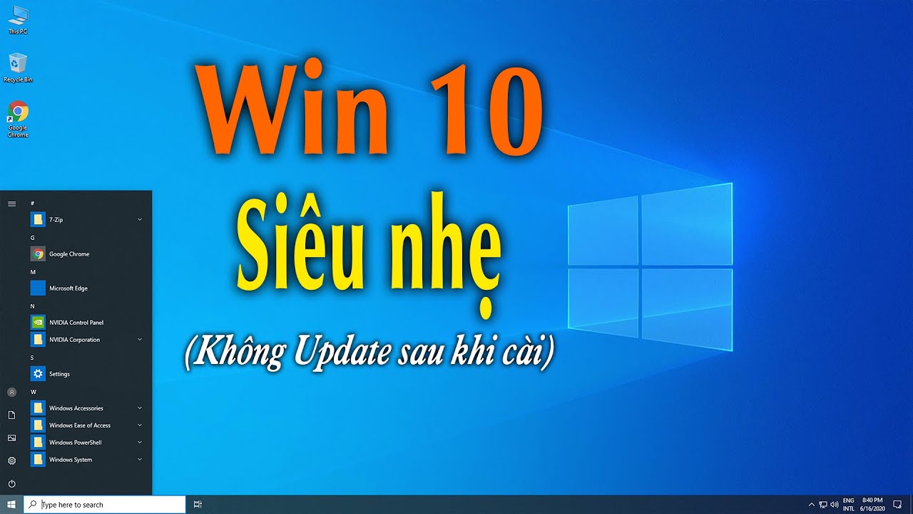 #1 Tải và cài bản Win 10 siêu nhẹ (Note: Cài xong đừng UPDATAE nhé) Mới Nhất