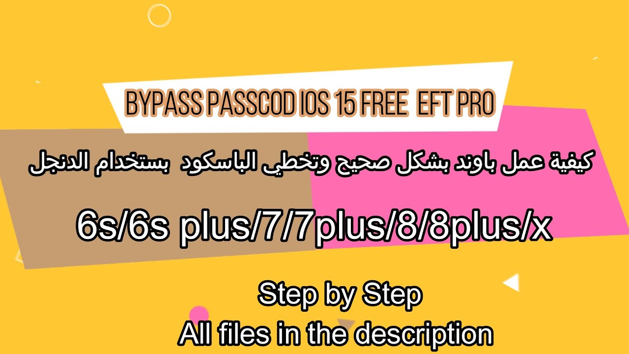 #1 how to pwnde and bypass passcod ios 15 free by eft pro Step by Step Mới Nhất