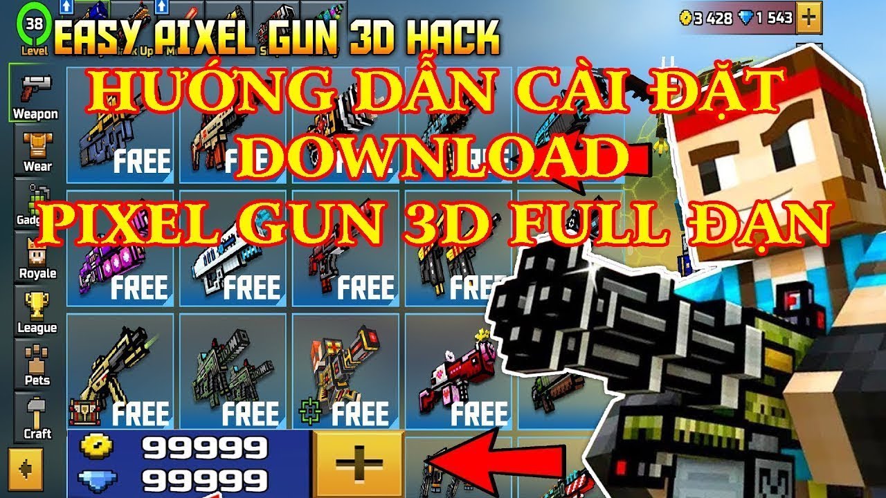 #1 Hướng dẫn cài đặt và download game pixel gun 3d hack full đạn | Guide and install pixel gun 3d full Mới Nhất