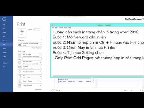 #1 Cách in trang chẵn lẻ trong word 2013 Mới Nhất