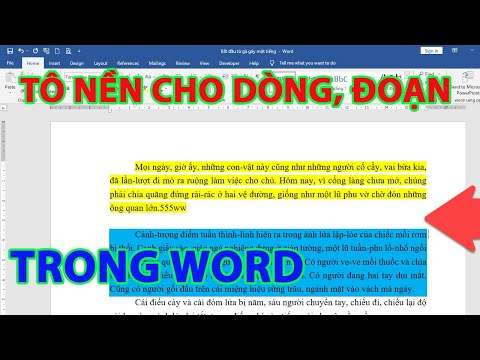 #1 Cách tô nền trong word | Cách tô nền dòng, đoạn trong word Mới Nhất