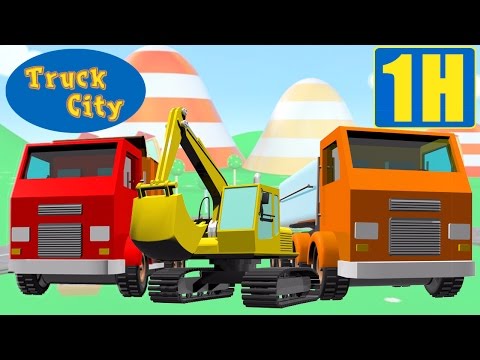 #1 Máy xúc, Tháp cẩu, Xe ben , Thành phố xe tải| hoạt hình về xe tải xây dựng dành cho thiếu nhi Mới Nhất