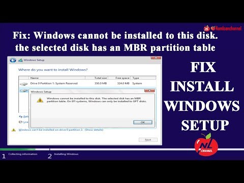 #1 Sửa lỗi Windows cannot be installed to this disk, the selected disk has an MBR partition table Mới Nhất