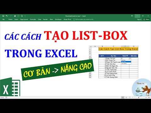 #1 Các cách tạo Listbox trong Excel từ cơ bản đến nâng cao Mới Nhất