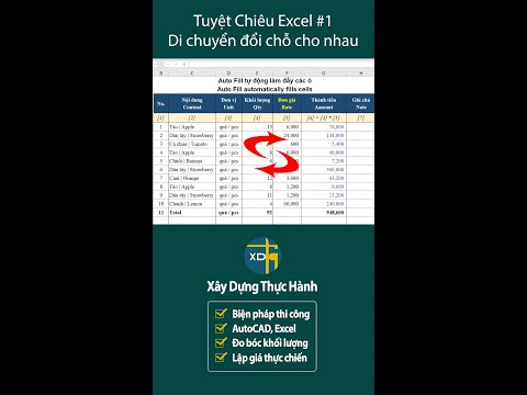 #1 Mẹo di chuyển đổi chỗ cho nhau trong Excel | Mẹo thủ thuật Excel #1 | XDTH Mới Nhất