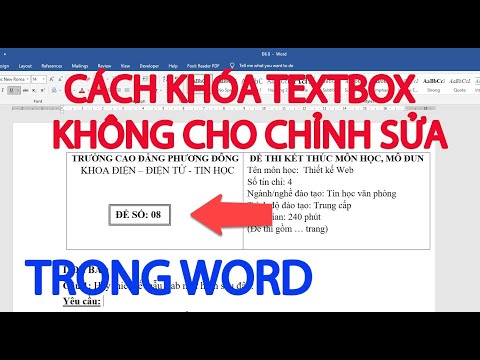 #1 Cách khoá Textbox trong Word | Không cho chỉnh sửa Textbox Mới Nhất