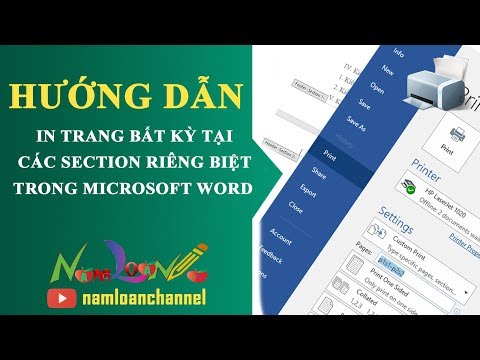 #1 Cách in các trang bất kỳ tại các section riêng biệt trên Word | namloan ✔️ Mới Nhất