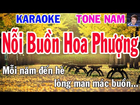 #1 Karaoke Nỗi Buồn Hoa Phượng Tone Nam Nhạc Sống gia huy beat Mới Nhất