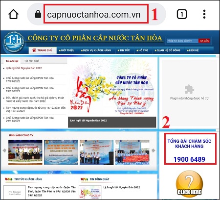 Liên hệ với dịch vụ khách hàng của đơn vị cấp nước