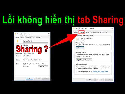 #1 Fix lỗi không hiển thị tab Sharing trong Windows Folder Properties Mới Nhất