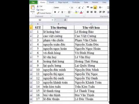 #1 Thủ thuật Excel: Viết hoa chữ cái đầu dòng Mới Nhất