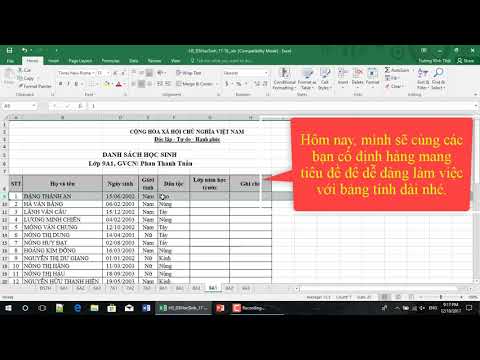 #1 (Excel) Cách cố định dòng, cột tiêu đề trong excel | Mẹo Excel hay Mới Nhất