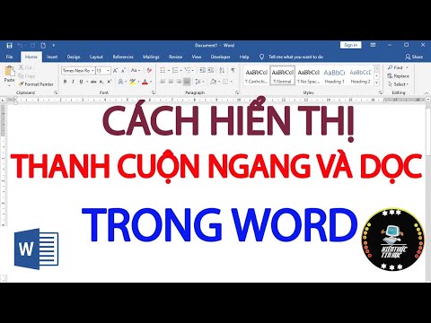 #1 Cách hiển thị thanh cuộn ngang, dọc trong word Mới Nhất