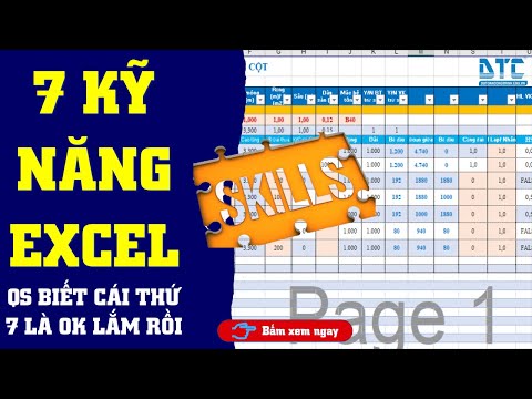 #1 7 kỹ năng excel mà QS phải biết để tạo form tính khối lượng | DTC Mới Nhất