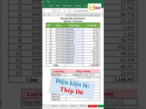 #1 Hàm SUMIF tính tổng có điều kiện – Mẹo hay Excel kế toán nên biết | Kế toán Ltax #shorts Mới Nhất