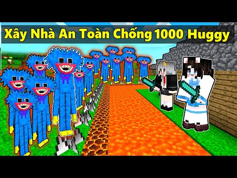 #1 Mèo Simmy Xây "NHÀ SIÊU AN TOÀN CHỐNG LẠI 1000 HUGGY" Trong Minecraft Mới Nhất