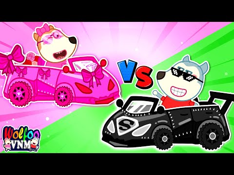 #1 Xe màu hồng vs Xe màu đen – Câu chuyện siêu xe của Wolfoo và Lucy | Phim Hoạt Hình Wolfoo Tiếng Việt Mới Nhất