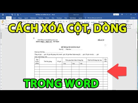 #1 Cách xóa cột trong word | Cách xóa dòng trong word Mới Nhất