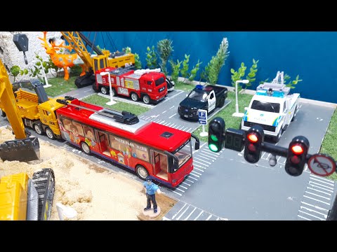 #1 Toy Cars :Xe cần cẩu,xe trộn bê tông,xe benz,xe tải,xe cứu hỏa,xe cứu thương,mô hình giao thông 01 Mới Nhất
