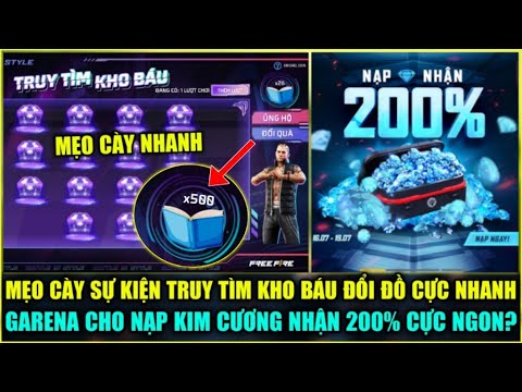 #1 (Free Fire) Mẹo Cày Sự Kiện TRUY TÌM KHO BÁU Đổi Đồ Cực Nhanh, Garena Cho Nạp KC Nhận 200% Cực Ngon Mới Nhất