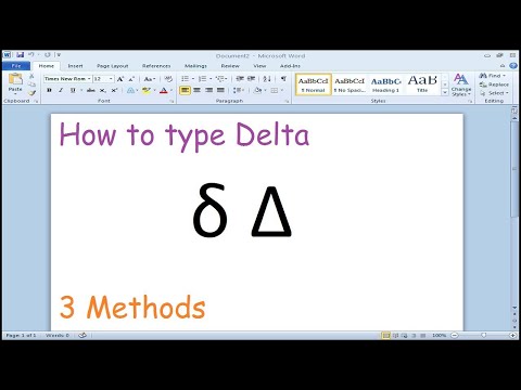 #1 CÁCH VIẾT KÝ HIỆU DELTA TRONG WORD Mới Nhất