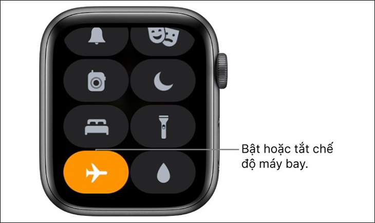 Apple Watch đang ở chế độ trên máy bay