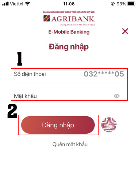     Chọn Số điện thoại, Nhập mật khẩu, Chọn Đăng nhập.